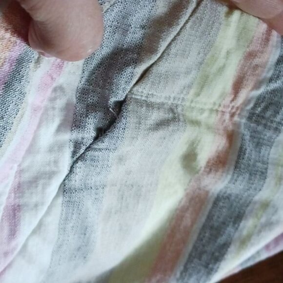 Loft Womens Size 8 Multicolor Striped Skirt Cotton Blend Casual Summer Wear - Picture 6 of 7